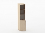 Шкаф высокий со стеклом Персона Грата Twin 16.16.13Л Туя