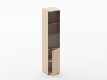 Шкаф высокий со стеклом и нишей Персона Грата Twin 16.16.16Пр Туя