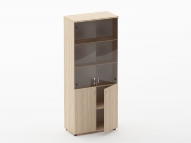 Шкаф высокий со стеклом Персона Грата Twin 16.16.131 Туя