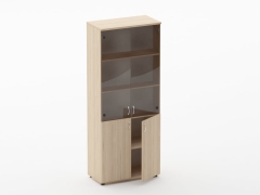 Шкаф высокий со стеклом Персона Грата Twin 16.16.131 Туя