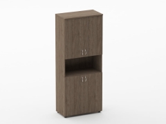 Шкаф высокий закрытый с нишей Персона Грата Twin 16.16.151 Дуб Верцаска