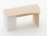 Стол эргономичный под встроенную тумбу Персона Грата Glassy 1.121.16Пр Туя