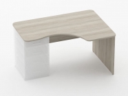 Стол угловой под встроенную тумбу Персона Грата Glassy 1.141.14Пр Дуб сантана светлый