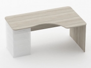 Стол угловой под встроенную тумбу Персона Грата Glassy 1.141.16Пр Дуб сантана светлый