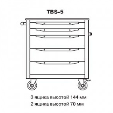 Тележка инструментальная КМК TBS-5 синий