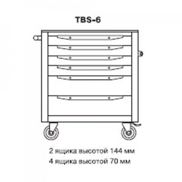 Тележка инструментальная КМК TBS-6 оранжевый