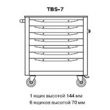 Тележка инструментальная КМК TBS-7 синий