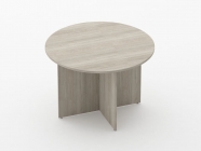 Стол для переговоров круглый Персона Грата Glassy 2.12 Дуб сантана светлый