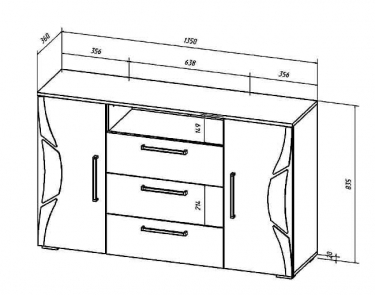 Комод Линаура Верона 02 Ясень шимо