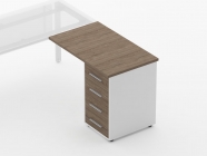 Тумба приставная Персона Грата Deka 9.05.10 Дуб Верцаска/Белый