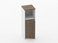 Шкаф 2 узкий закрытый с нишей Персона Грата Deka 10.12.11Л Дуб Верцаска/Белый