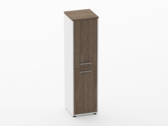 Шкаф 3 узкий закрытый, 2 двери Персона Грата Deka 10.16.12Л Дуб Верцаска/Белый