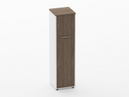 Шкаф 3 узкий закрытый, 1 дверь Персона Грата Deka 10.16.14Пр Дуб Верцаска/Белый