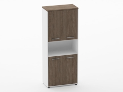 Шкаф 4 широкий закрытый с нишей Персона Грата Deka 10.19.121 Дуб Верцаска/Белый