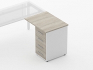 Тумба приставная Персона Грата Deka 9.05.08 Дуб Сантана светлый/Белый