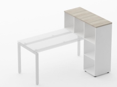 Стеллаж к столу Персона Грата Deka 9.07.11 Дуб Сантана светлый/Белый