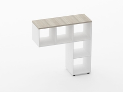 Стеллаж к столу Персона Грата Deka 9.07.11 Дуб Сантана светлый/Белый