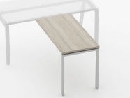 Брифинг-приставка для стола на Л-обр.опорах Персона Грата Deka 73.10.12 Дуб Сантана светлый