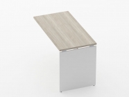 Брифинг-приставка для стола на ЛДСП опорах Персона Грата Deka 75.10.12 Дуб Сантана светлый/Белый