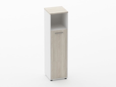 Шкаф 3 узкий закрытый с нишей Персона Грата Deka 10.16.13Пр Дуб Сантана светлый/Белый