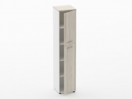 Шкаф 4 узкий закрытый Персона Грата Deka 10.19.14Пр Дуб Сантана светлый/Белый