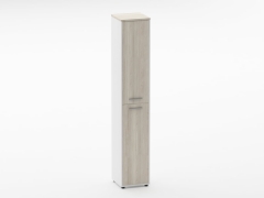 Шкаф 5 узкий закрытый Персона Грата Deka 10.23.16Пр Дуб Сантана светлый/Белый