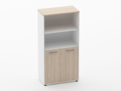 Шкаф 3 широкий 2 полки открытые, 2 полки закрытые Персона Грата Deka 10.16.111 Туя/Белый