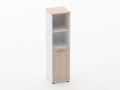 Шкаф 3 узкий 2 полки открытые, 2 полки закрытые Персона Грата Deka 10.16.11Пр Туя/Белый