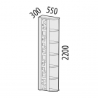 Стеллаж угловой левый/правый Витра Мегаполис 55.05 Сосна Астрид