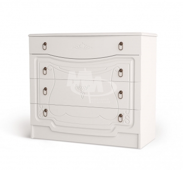 Комод МиФ Мария 01 Белый глянец