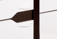 Комод Яна Ронда 311 Венге Белый глянец