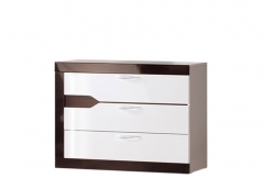 Комод Яна Ронда 311 Венге Белый глянец