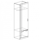 Шкаф-пенал Яна Ронда 317 Венге Белый глянец