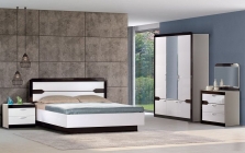 Спальня Яна Ронда набор 1 Венге Белый глянец