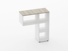 Стеллаж к столу Персона Грата Deka 9.06.10 Дуб Сантана светлый/Белый