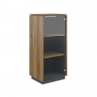 Шкаф однодверный средний стекло правый POINTEX CAP31143003 Орех