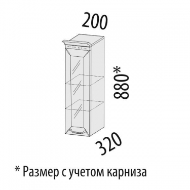 Шкаф кухонный лев/прав Витра Оливия 71.19