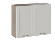 Шкаф навесной Трия Одри В_72-90_2ДР Дуб Сонома трюфель/Бежевый шелк