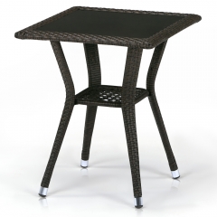 Плетеный стол Афина-мебель T25-W53-50x50 Brown
