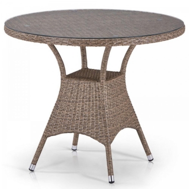 Плетеный стол Афина-мебель T197AT-W56-D90 Light Brown