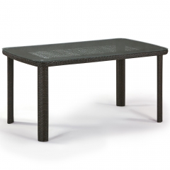 Плетеный стол из искусственного ротанга Афина-мебель T51A-W53-150x85 Brown