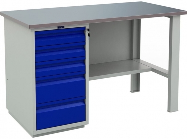 Верстак ЗМК Промет WT140.WD5/F1.000 Серо-синий