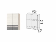 Шкаф-сушка Витра Графит 74.01 Сосна Астрид/Ваниль/Графит