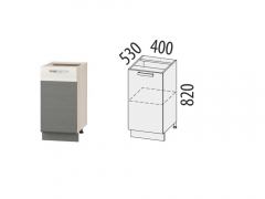 Напольный шкаф лев/прав Витра Графит 74.54 Сосна Астрид/Ваниль/Графит