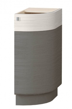 Напольный шкаф торцевой прав Витра Графит 74.64 Сосна Астрид/Ваниль/Графит