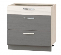 Напольный шкаф Витра Графит 74.67 Сосна Астрид/Ваниль/Графит