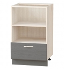 Напольный шкаф высокий под встраиваемую технику Витра Графит 74.74 Сосна Астрид/Ваниль/Графит