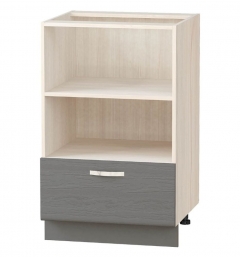 Напольный шкаф высокий под встраиваемую технику Витра Графит 74.74 Сосна Астрид/Ваниль/Графит