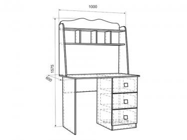 Стол Мебельсон Фэнтези MDF-05 Белый рамух