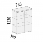 Шкаф с полками Витра Альфа 64.64 Дуб Кронберг